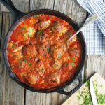 Close up of Chef John's Meatless Meatballs showcasing their texture and browning
