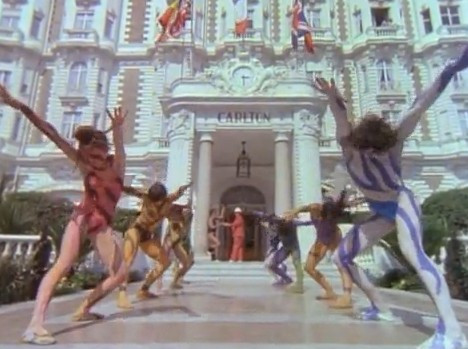 Elton John arrives at Carlton Hotel in Cannes for Still Standing video shoot