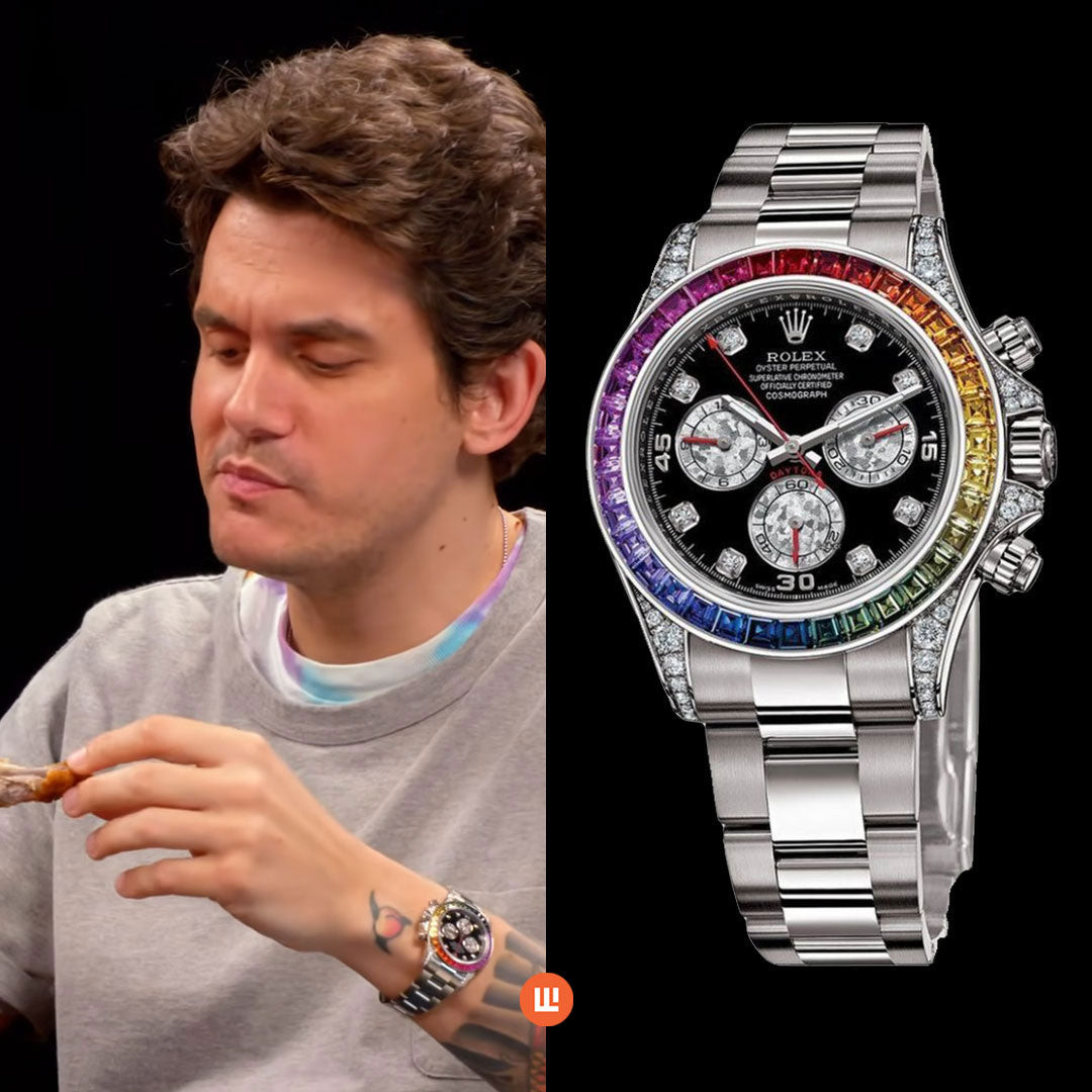 John Mayer and Rolex Daytona Rainbow 116520RBOW