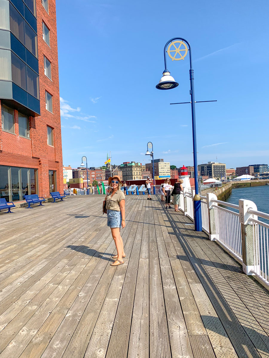 Enjoy a leisurely walk along the waterfront in Saint John, New Brunswick.