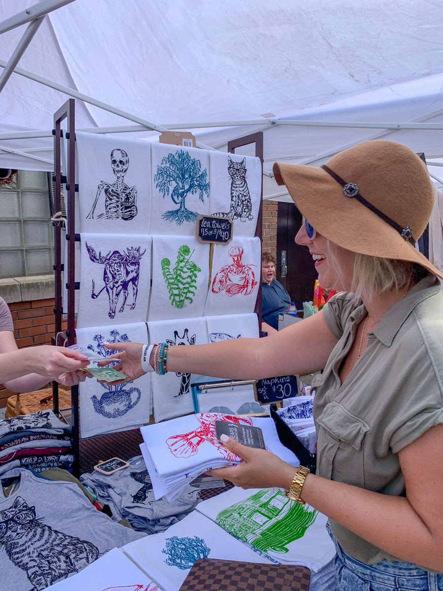 Browse local crafts and vendors at the Saint John Night Market in New Brunswick.