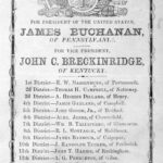 1856 Democratic Presidential Ticket: Buchanan and Breckinridge