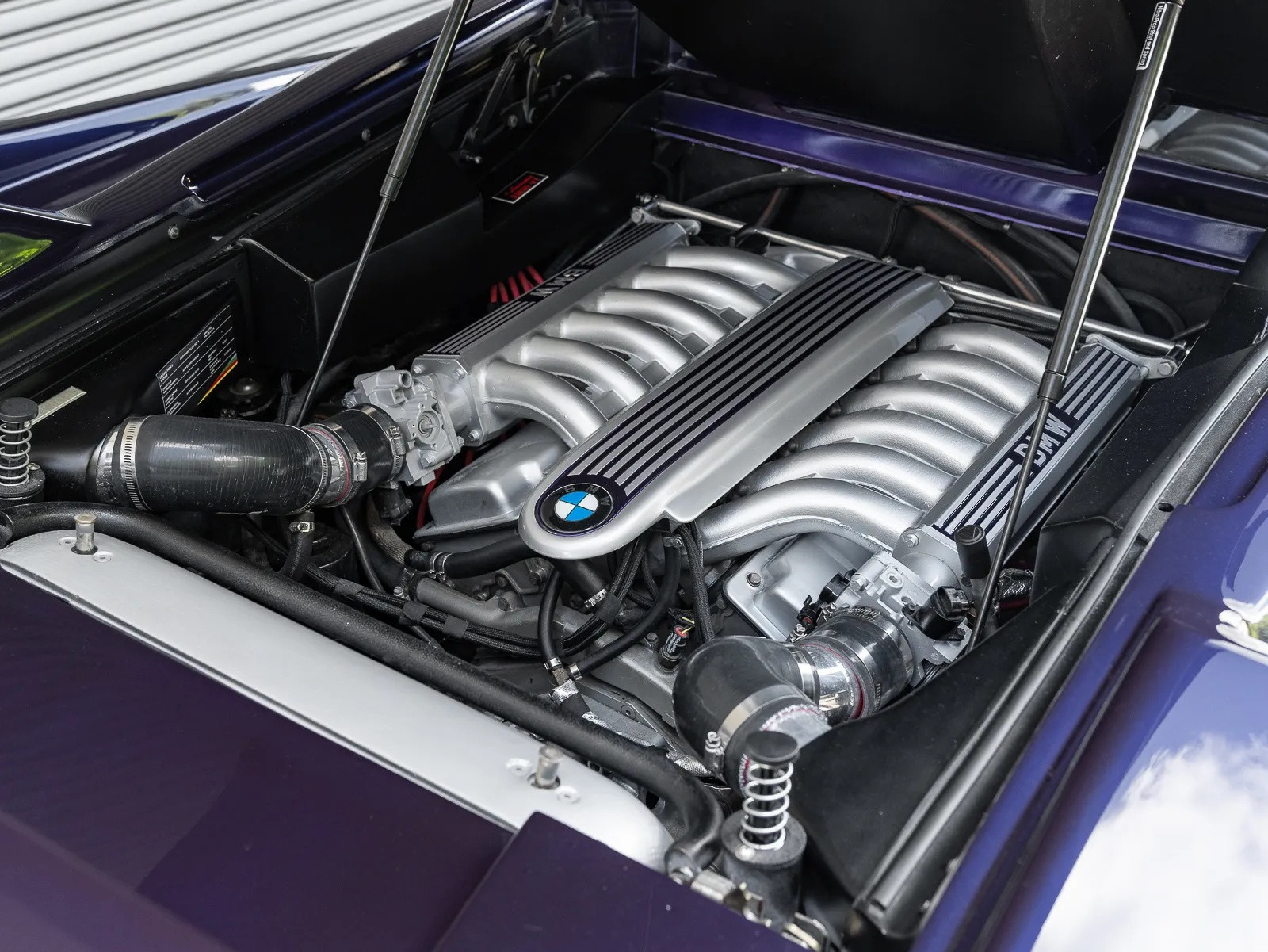 BMW V12 engine inside the Lamborghini Diablo replica