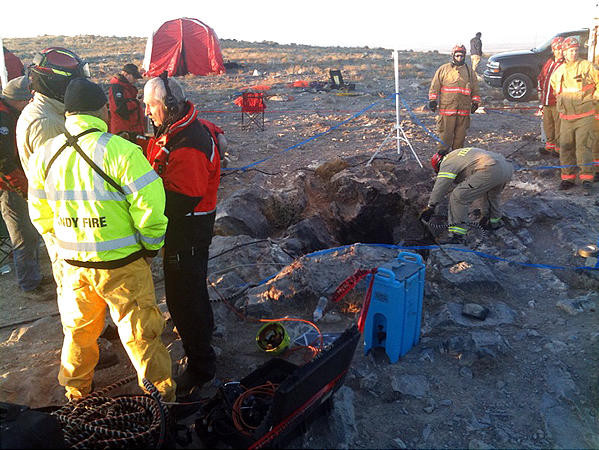 Rescuers at Nutty Putty Entrance