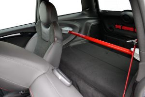 Image showcasing the absence of rear seats in the previous generation John Cooper Works GP, a signature feature of GP models