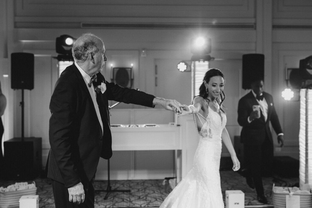 Father-daughter dance, a heartwarming tradition at the wedding reception.