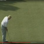 John Daly confidently walking after sinking a long putt at the 1991 PGA Championship