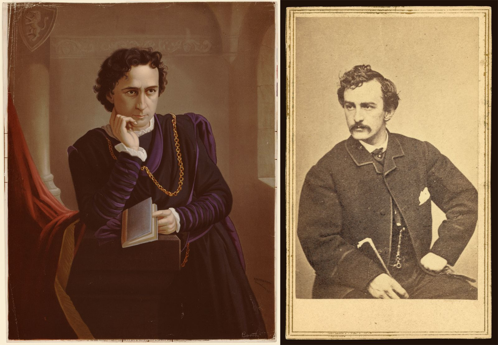 Edwin Booth and John Wilkes Booth, brothers and actors, one famed for his talent, the other infamous for his crime.