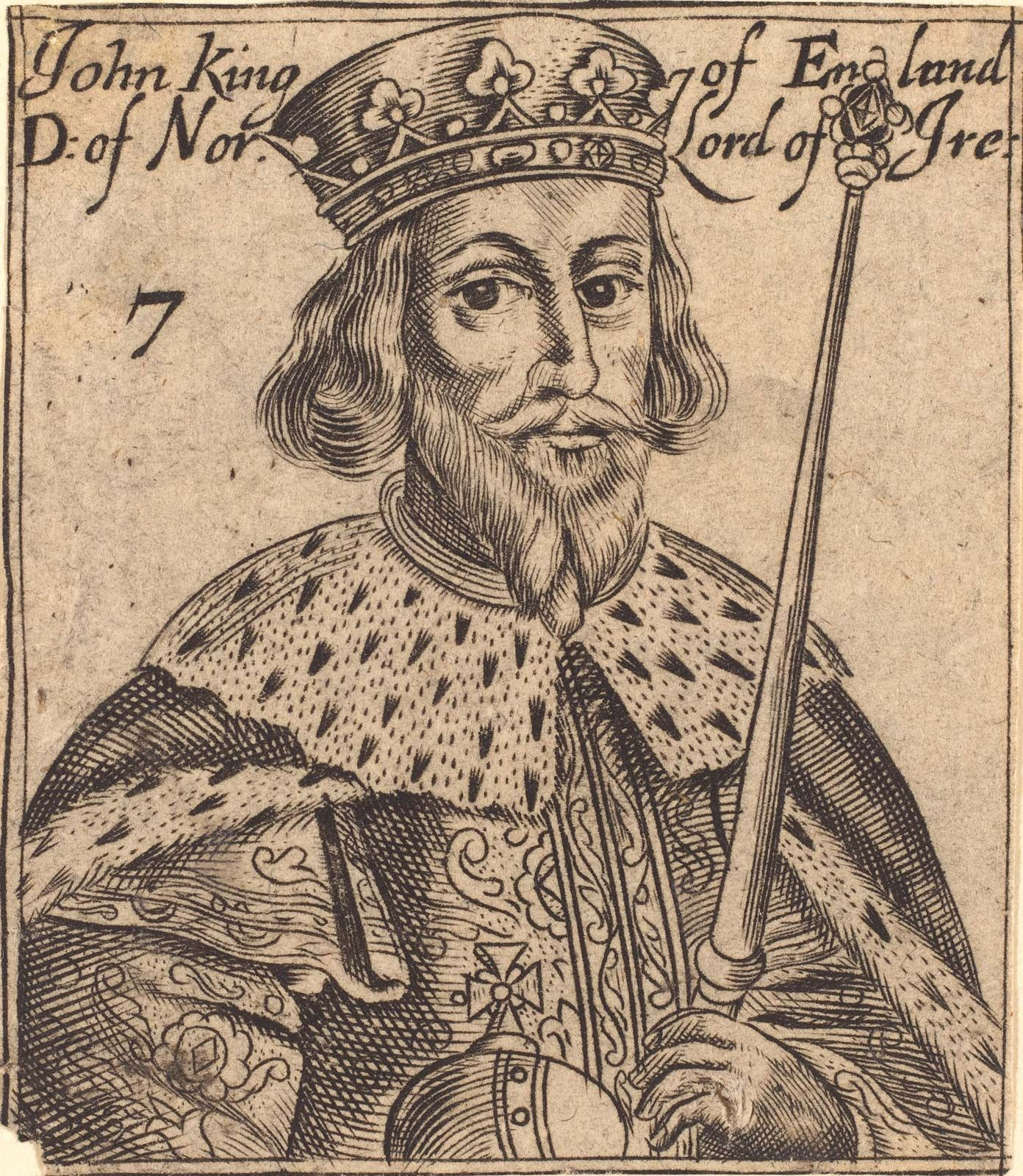 Portrait of King John of England in regal attire
