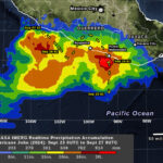 Rainfall accumulation from Hurricane John (2024) in Southern Mexico
