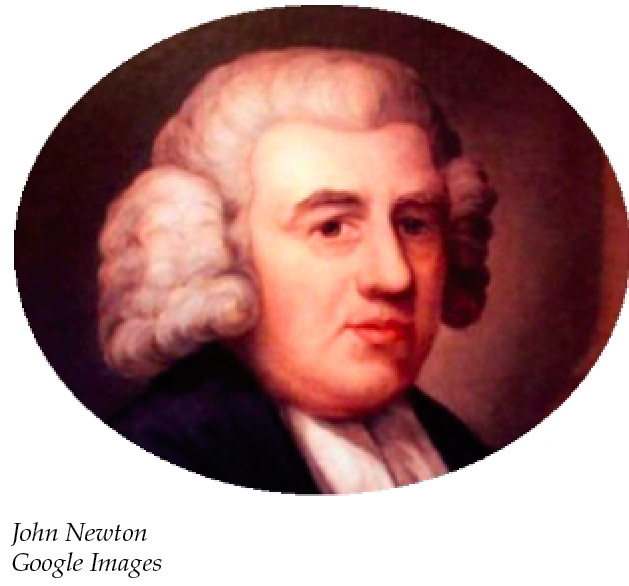 John Newton's portrait, capturing the thoughtful and reflective nature of the hymn writer.