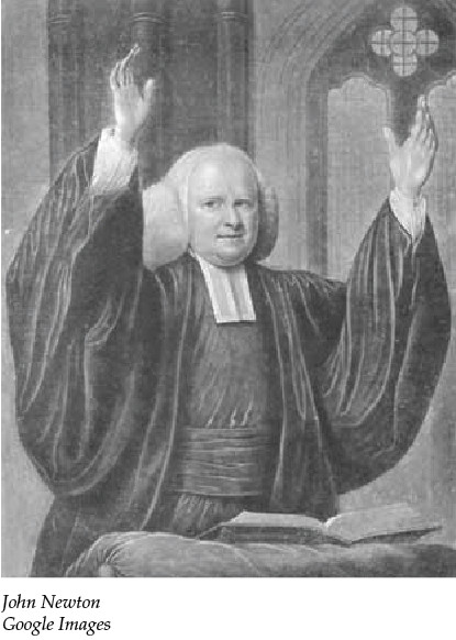 A portrait of John Newton during his later years as a minister, reflecting his wisdom and spiritual depth.