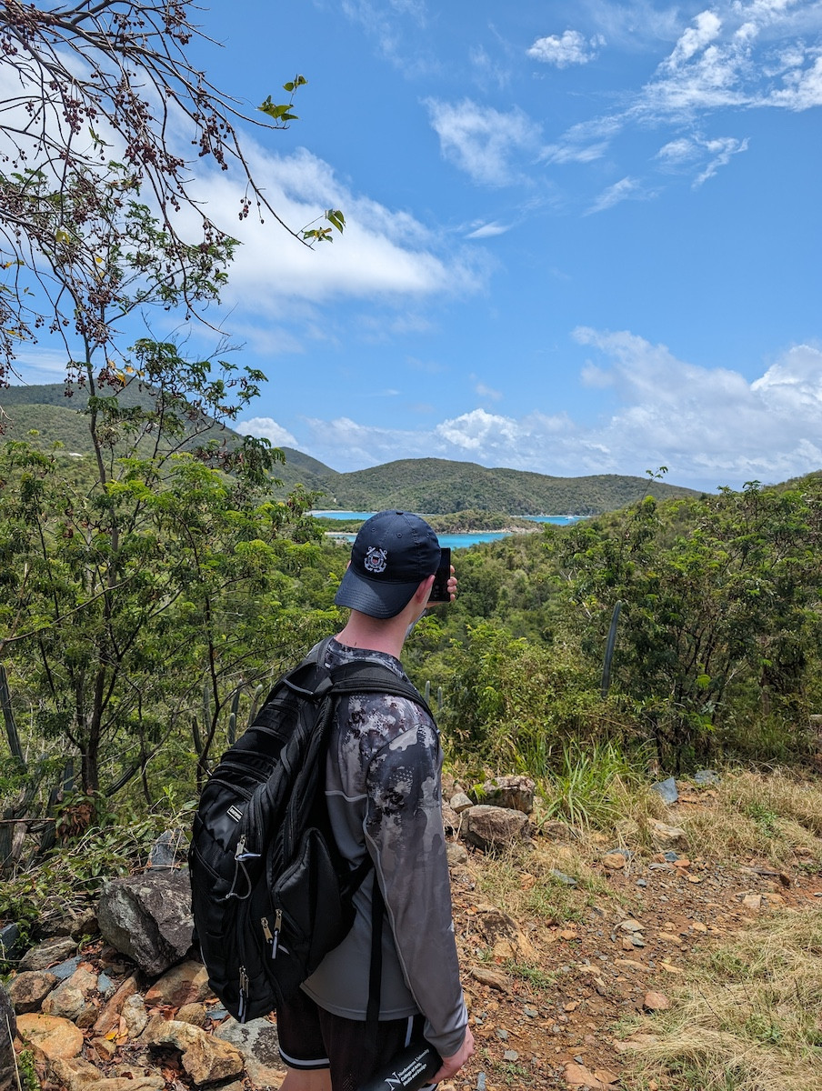 Scenic views from Lameshur Bay Trail after the rain, St. John