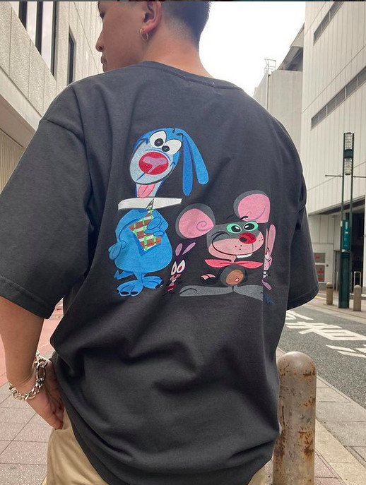 Mammals cartoon character t-shirt design, showcasing John K's diverse range of character creations for the apparel collaboration.