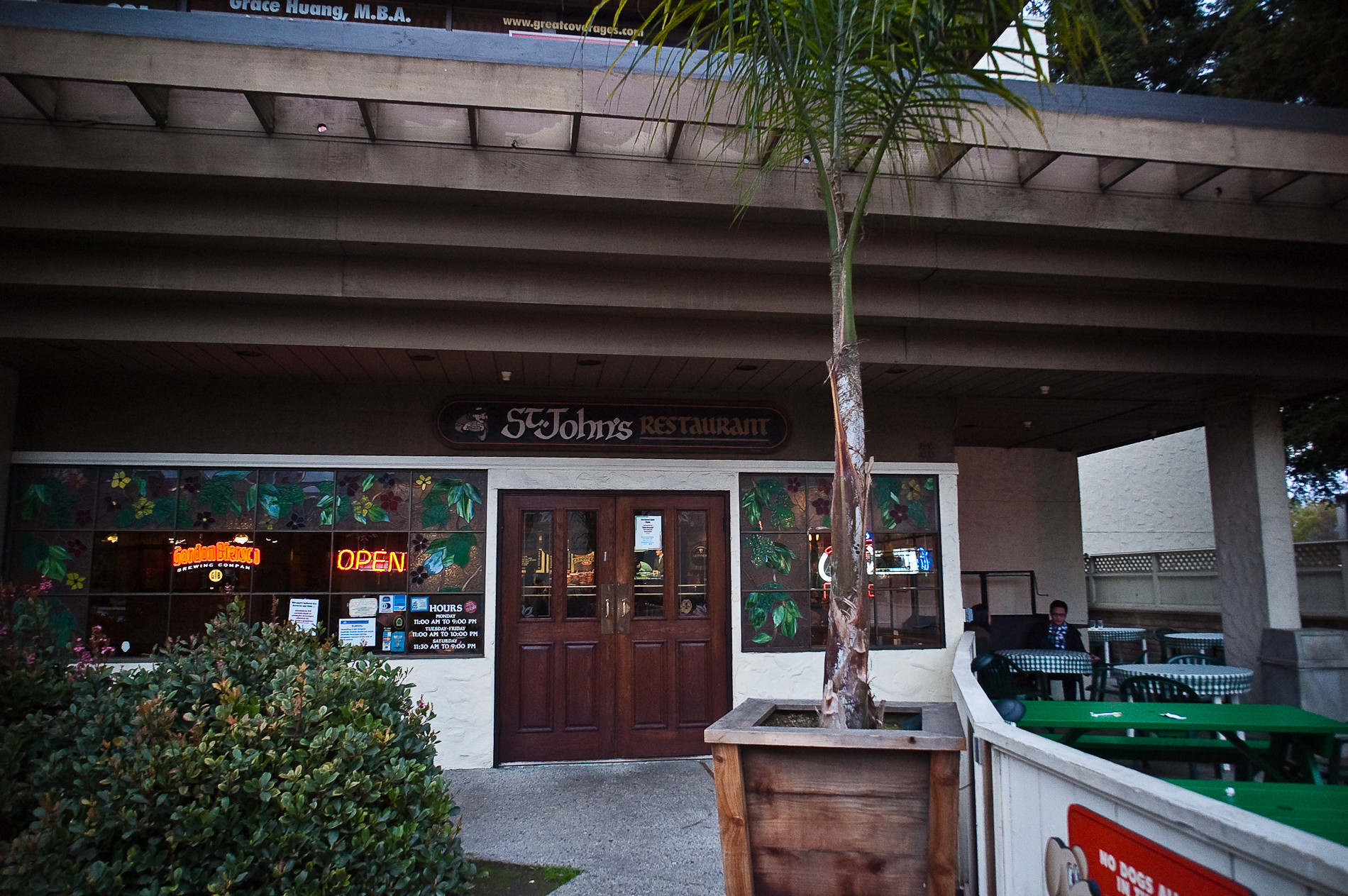 I told you it was dive-y exterior of St. John's Bar and Grill in Sunnyvale.