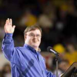 John Franklin Stephens, a Global Messenger for Special Olympics, pictured in an article discussing his open letter regarding the use of the 'R-word' as an insult.