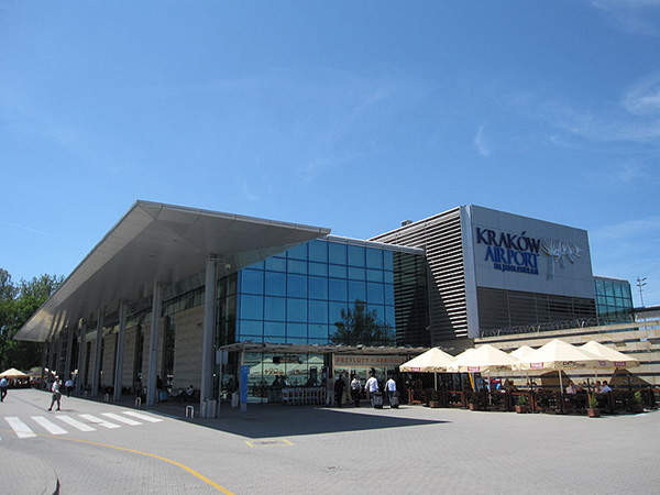 Aerial view of John Paul II International Airport