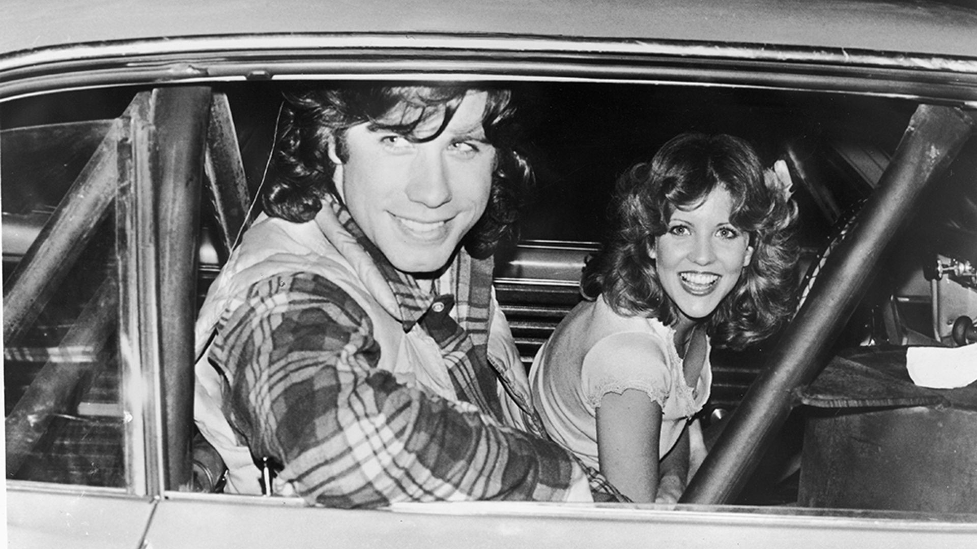 John Travolta on set filming Carrie