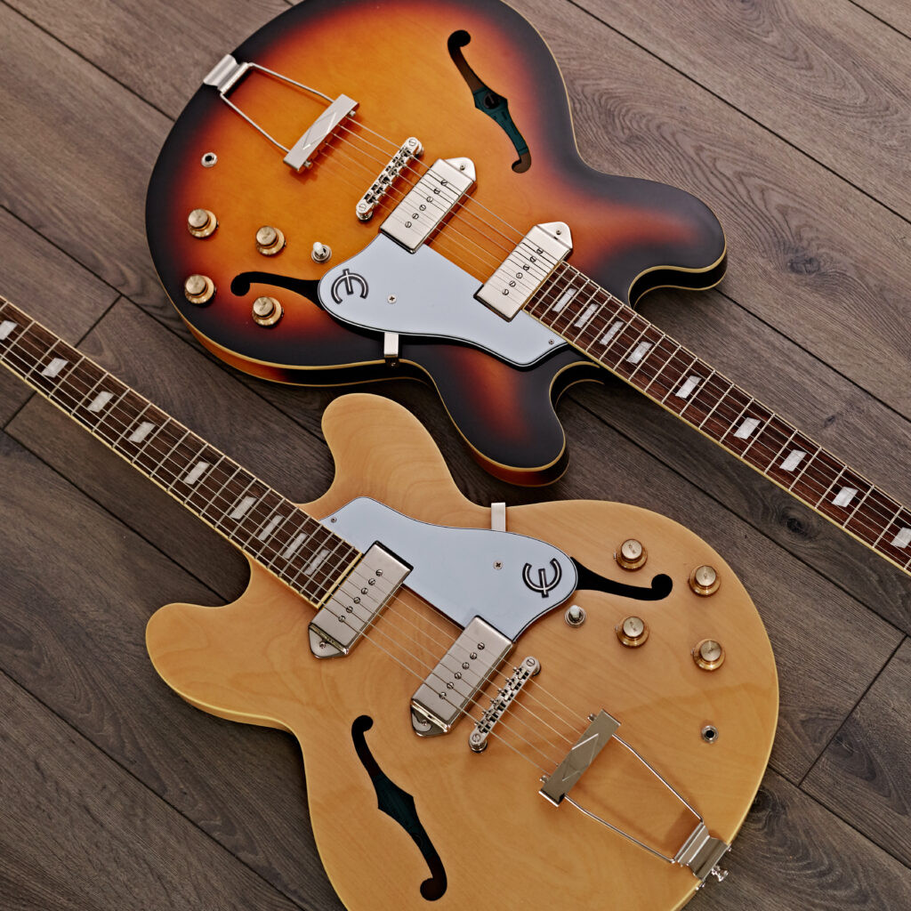 A modern Epiphone Casino guitar