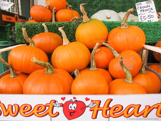 Pumpkins at a Market in St John