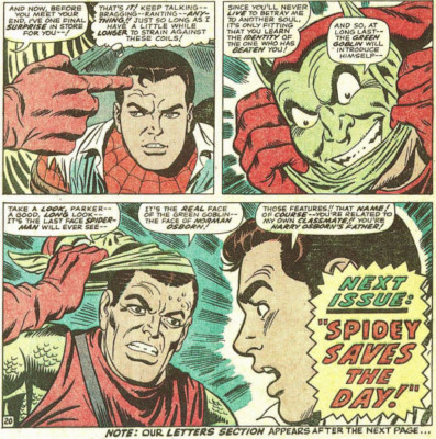 The distinctive cover of Amazing Spider-Man #39, with the unmasked Spider-Man being carried by the Goblin over the rooftops, reflected Romita’s knack for compelling cover compositions.