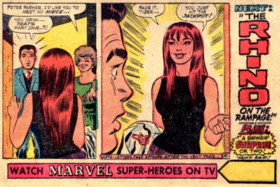 Mary-Jane Watson’s first full appearance appeared in the final panel of ‘Amazing Spider-Man’ #42 (November 1966) – the first of a number of issues in which Romita provided his own inking.